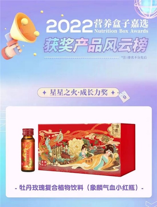 喜讯 | 引领健康生活,象麟药业获“营养盒子嘉选·星星之火·成长力奖”